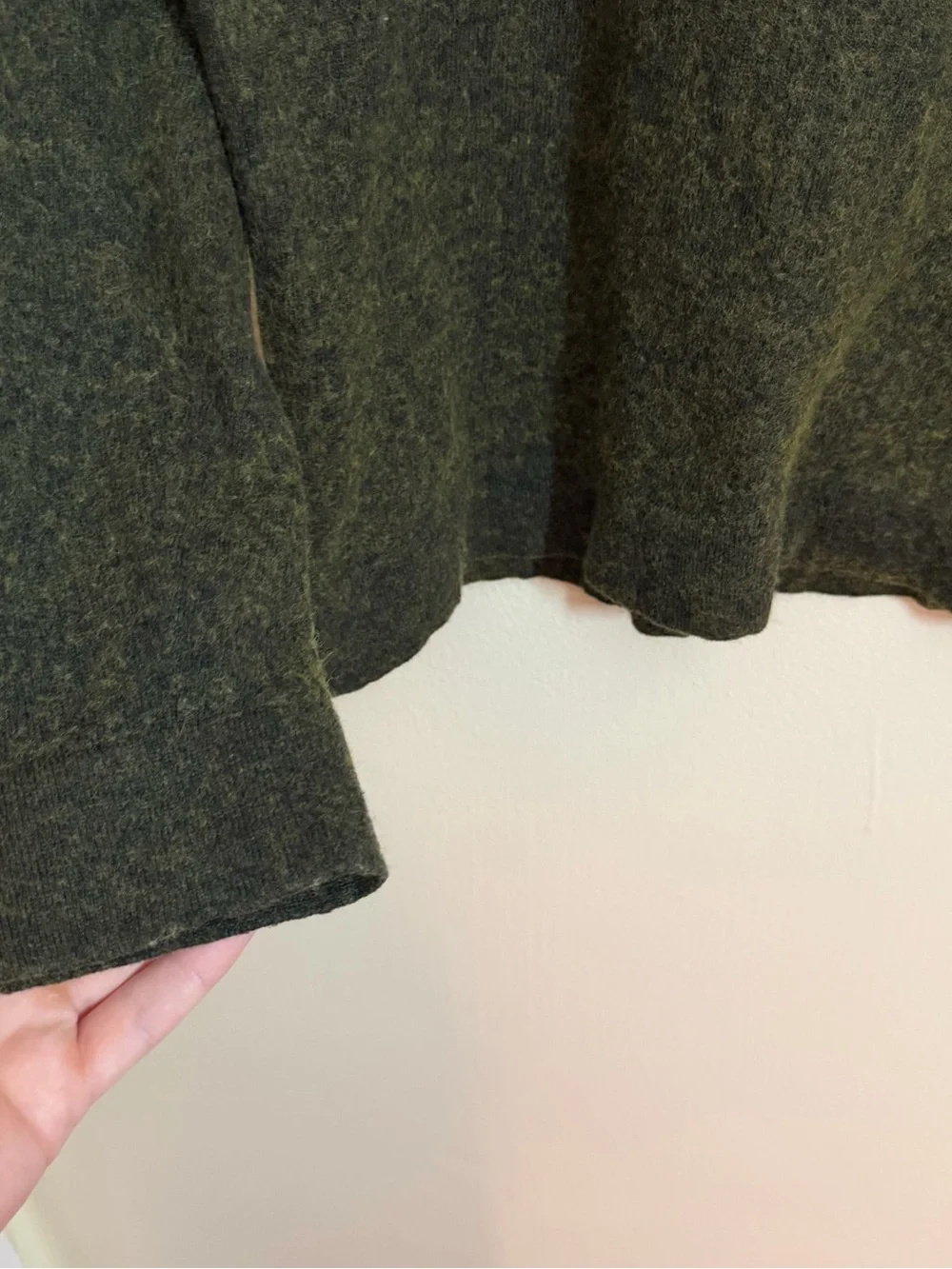 J. Crew Green Wool Crewneck Sweater